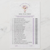 Papier He Said She Said Elegant Floral Bridal Shower Game (Devant)