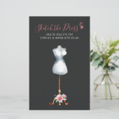 Papier Hearts Roses Esquisse la Fête des mariées de robe (Debout devant)