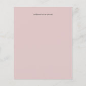 Papier Hellebore Blue Dusty Rose mariage BUDGET de récept (Dos)