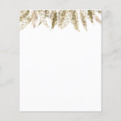 Papier Herbe des Pampas Boho Floral Aquarelle Budget (Dos)