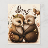 Papier hérisson amoureux (Dos)