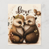 Papier hérisson amoureux (Devant)