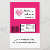 Papier Hershey's Grand Bar Wrapper Pétales Floraux Rose (Devant)