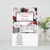 Papier Hershey's Large Bar Wrapper Black Flowers Rouge Le (Debout devant)