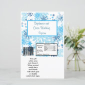 Papier Hershey's Large Bar Wrapper Blue Tree / Snowflake (Debout devant)
