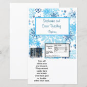 Papier Hershey's Large Bar Wrapper Blue Tree / Snowflake (Devant / Derrière)