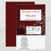 Papier Hershey's Large Bar Wrapper Dark Maroon Grey Swirl (Devant / Derrière)