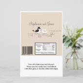 Papier Hershey's Large Bar Wrapper Mariage Birds Bride (Debout devant)