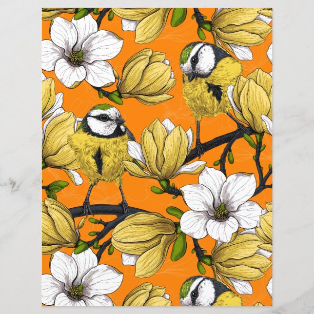 Papier Heure du printemps en jaune (Devant)
