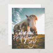 Papier Heureuse Sainte-Valentin avec regard Cheval (Devant / Derrière)