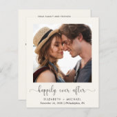 Papier Heureusement Jamais Après Photo QR Code Réception  (Devant / Derrière)