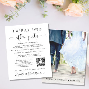 Papier Heureusement Jamais après QR Code Photo Mariage Ré