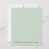Papier Heureusement Jamais Après Sage Mariage Invitation  (Dos)
