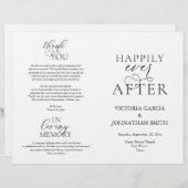 Papier Heureux Jamais Après, Cérémonie Mariage Foldable (Devant / Derrière)