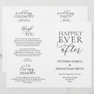 Papier Heureux Jamais Après, Cérémonie Mariage Foldable