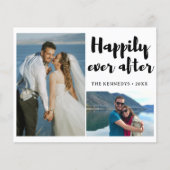 Papier Heureux toujours après 2 Mariage photo Faire-part (Devant)