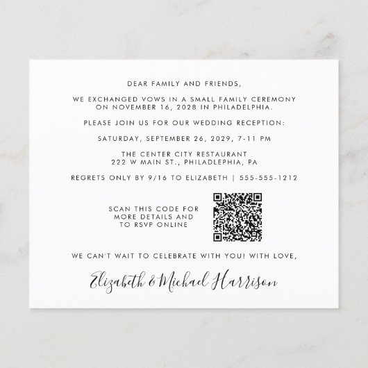 Papier Heureux toujours après la photo du parti QR Code M (Dos)