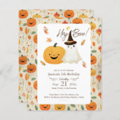 Papier Hey Boo 5e anniversaire Halloween (Devant / Derrière)