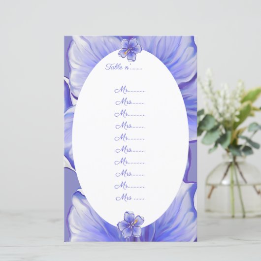 Papier Hibiscus & dentelle BLEU (Debout devant)