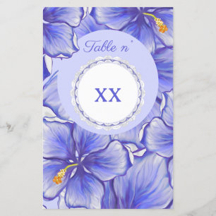 Papier Hibiscus & dentelle BLEU