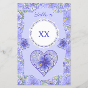 Papier Hibiscus & dentelle BLEU