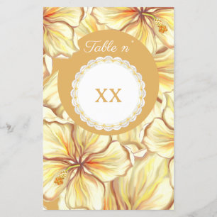 Papier Hibiscus & dentelle JAUNE