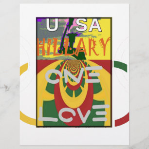 Papier Hillary USA Plus Fort Ensemble Votez Un Amour Pour