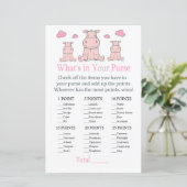 Papier Hippo rose Qu'y a-t-il dans votre sac à main (Debout devant)