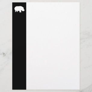 Papier Hippo Silhouette
