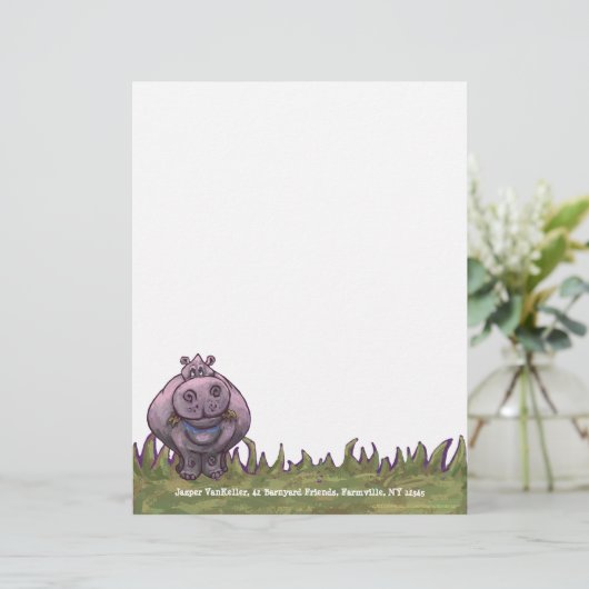 Papier Hippopotamus (Debout devant)