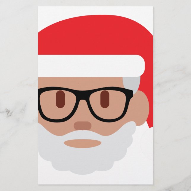 Papier hipster Santa Claus émoji (Devant)