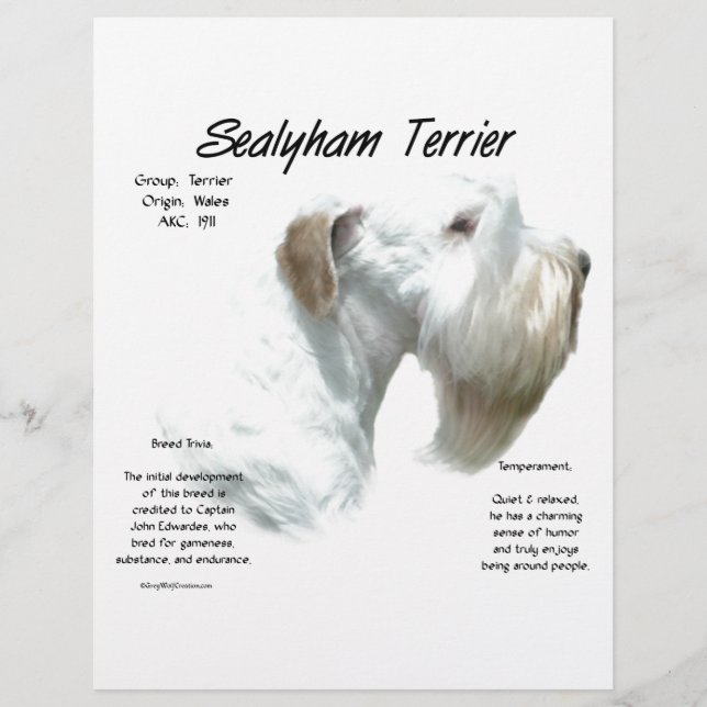 Papier Histoire de Sealyham Terrier (Devant)