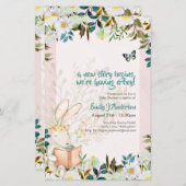 Papier Histoire mignonne Invitation à la Baby Shower et R (Devant / Derrière)