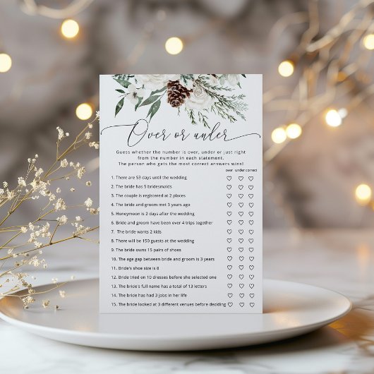 Papier Hiver à feuillage persistant au-dessus ou sous la