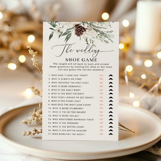 Papier Hiver à feuillage persistant Le mariage chaussures