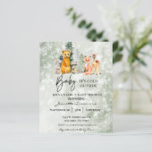 Papier Hiver Bébé boisé Il fait froid dehors Baby shower (Debout devant)