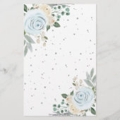 Papier Hiver Blanc Floral Snowflake Devinez Qui Joue (Dos)