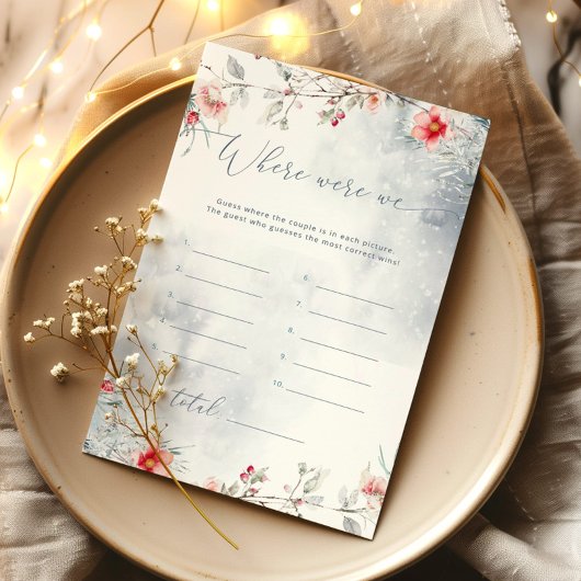 Papier Hiver bleu poussiéreux Où étions-nous la nuptiale 