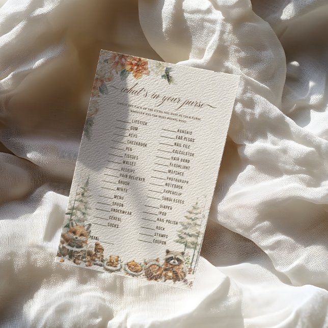 Papier Hiver Bois Animaux Baby Purse jeu (Créateur téléchargé)