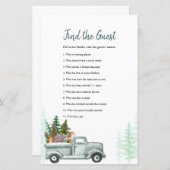 Papier Hiver Bois Animaux Trouvez le jeu Invité (Devant / Derrière)