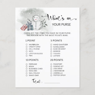 Papier Hiver Ce qui est dans votre jeu de baby shower à s