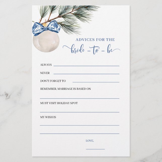 Papier Hiver Chinoiserie Bow Conseils Mariée À Jouer (Devant)