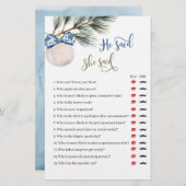 Papier Hiver Chinoiserie Bow Il A Dit Qu'Elle A Dit Jeu (Devant / Derrière)