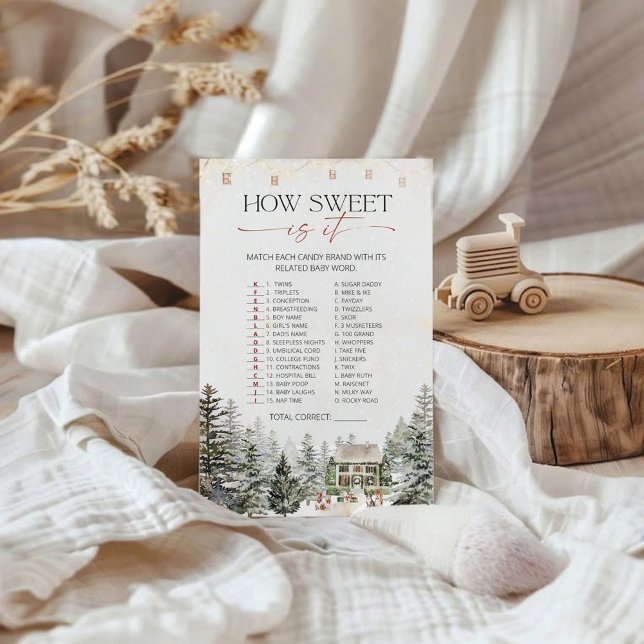 Papier Hiver Comme c'est doux jeu de Baby shower (Créateur téléchargé)