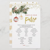 Papier Hiver Deck the Halls Fête des mariées Jeu de bours (Devant / Derrière)