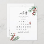 Papier Hiver Enregistrer la date (Devant / Derrière)