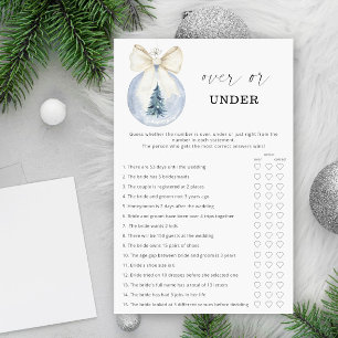 Papier Hiver sur ou sous la douche nuptiale