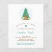 Papier Hiver Teddy Bear Boy Baby shower Invitation (Devant)