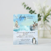 Papier Hivernal Animal Bébé Il fait froid dehors douche (Debout devant)