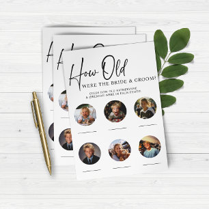 PAPIER Hoe oud waren bruid & bruidegom receptie sp